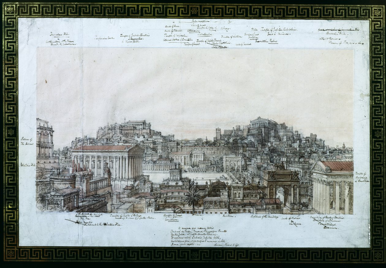 La reconstrucción de la antigua Roma en la época de los Antoninos, c.1819 de Charles Robert Cockerell