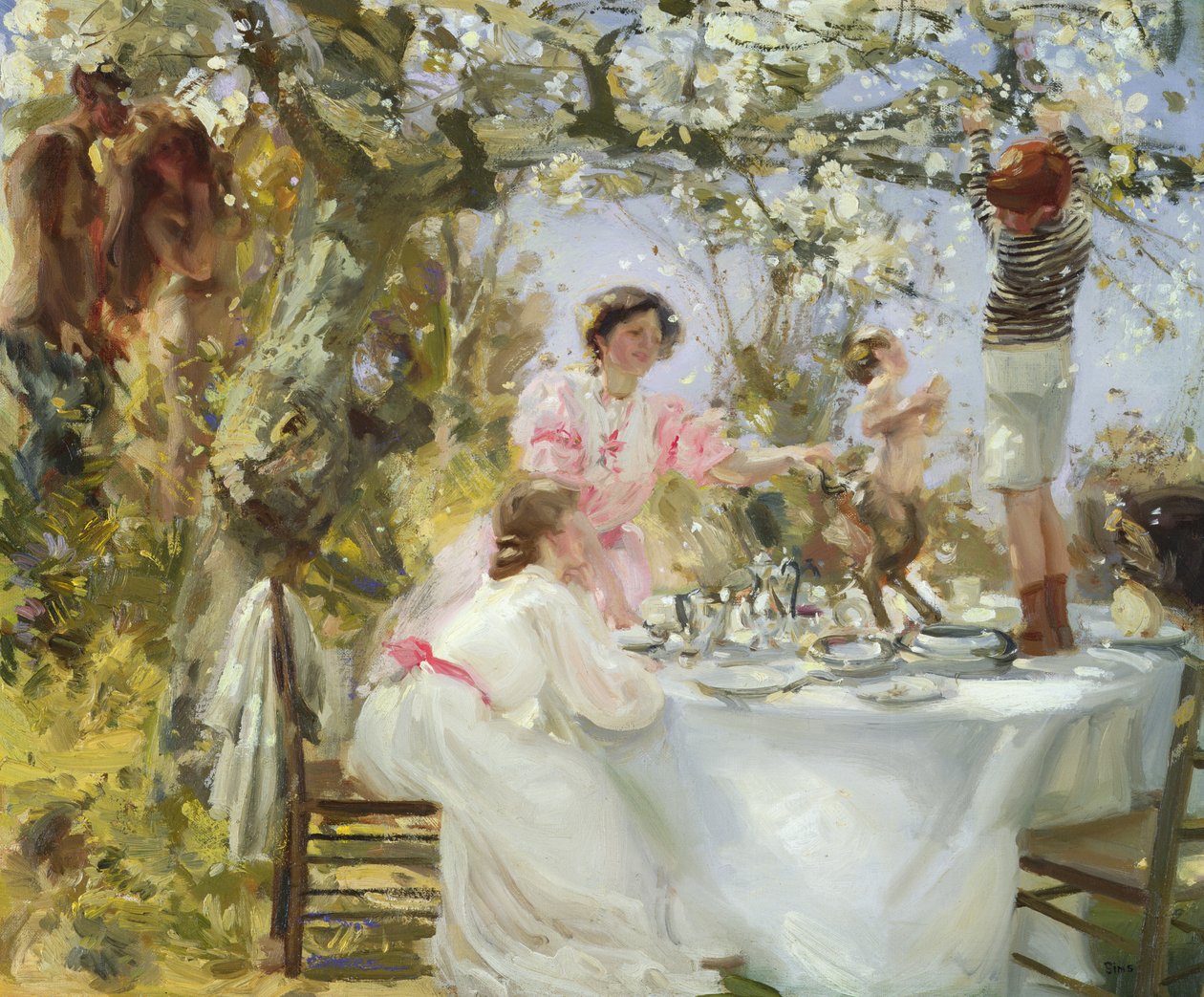 El pequeño fauno, c.1906 de Charles Sims