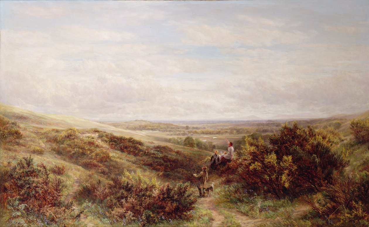 Paisaje de páramo con figuras de Charles Thomas Bale