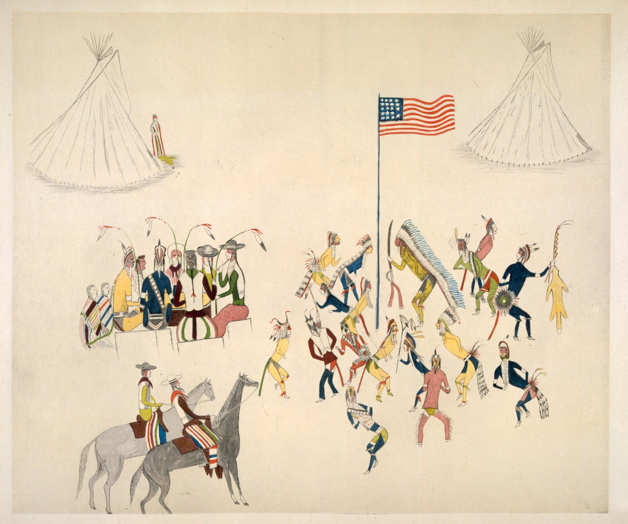 Danza Shoshone participada solo por hombres de Charles Washakie