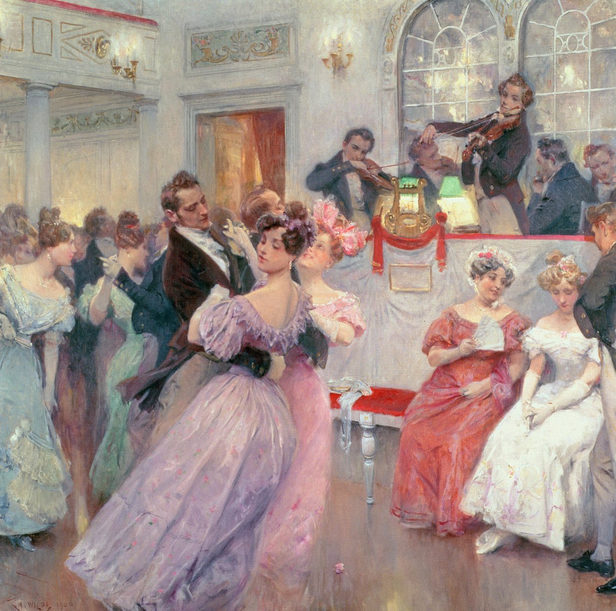 Strauss y Lanner - El baile, 1906 de Charles Wilda
