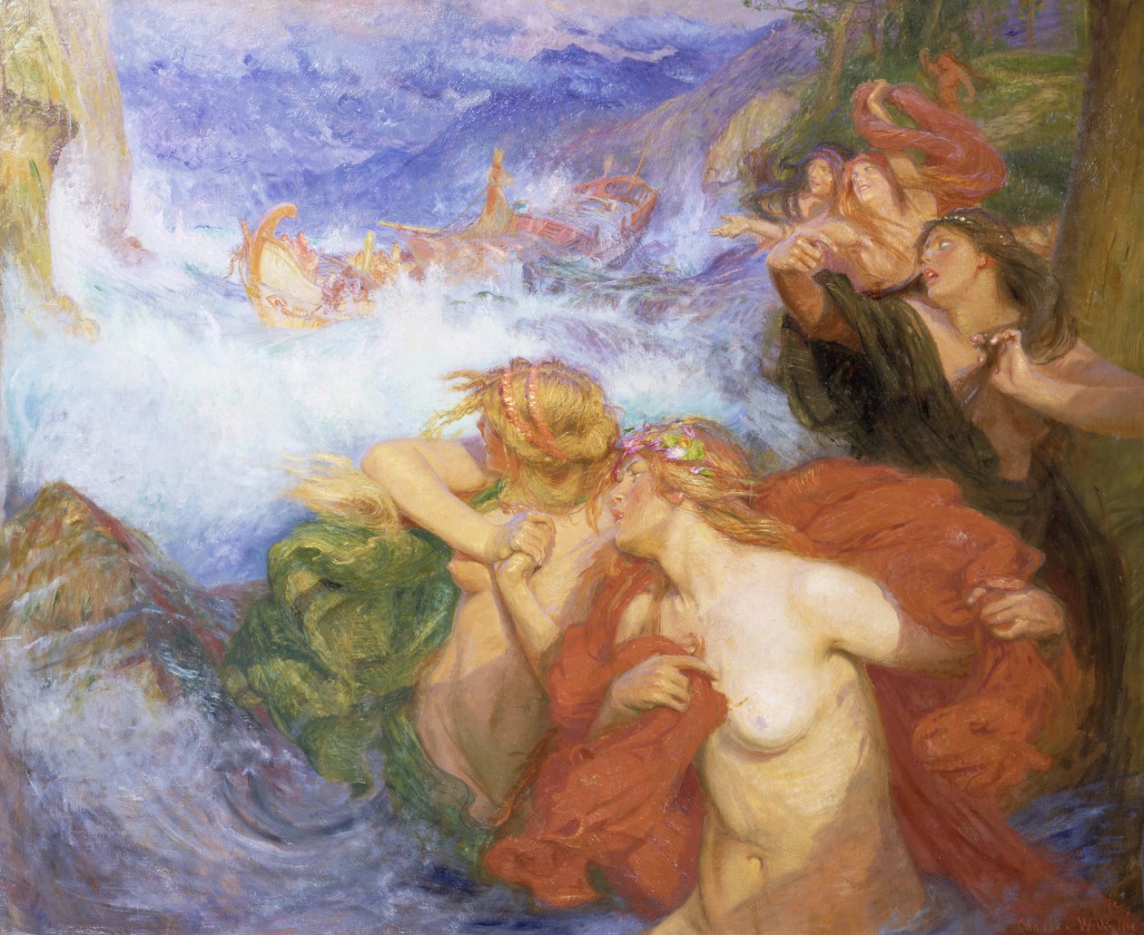 Las sirenas de Charles William Wyllie