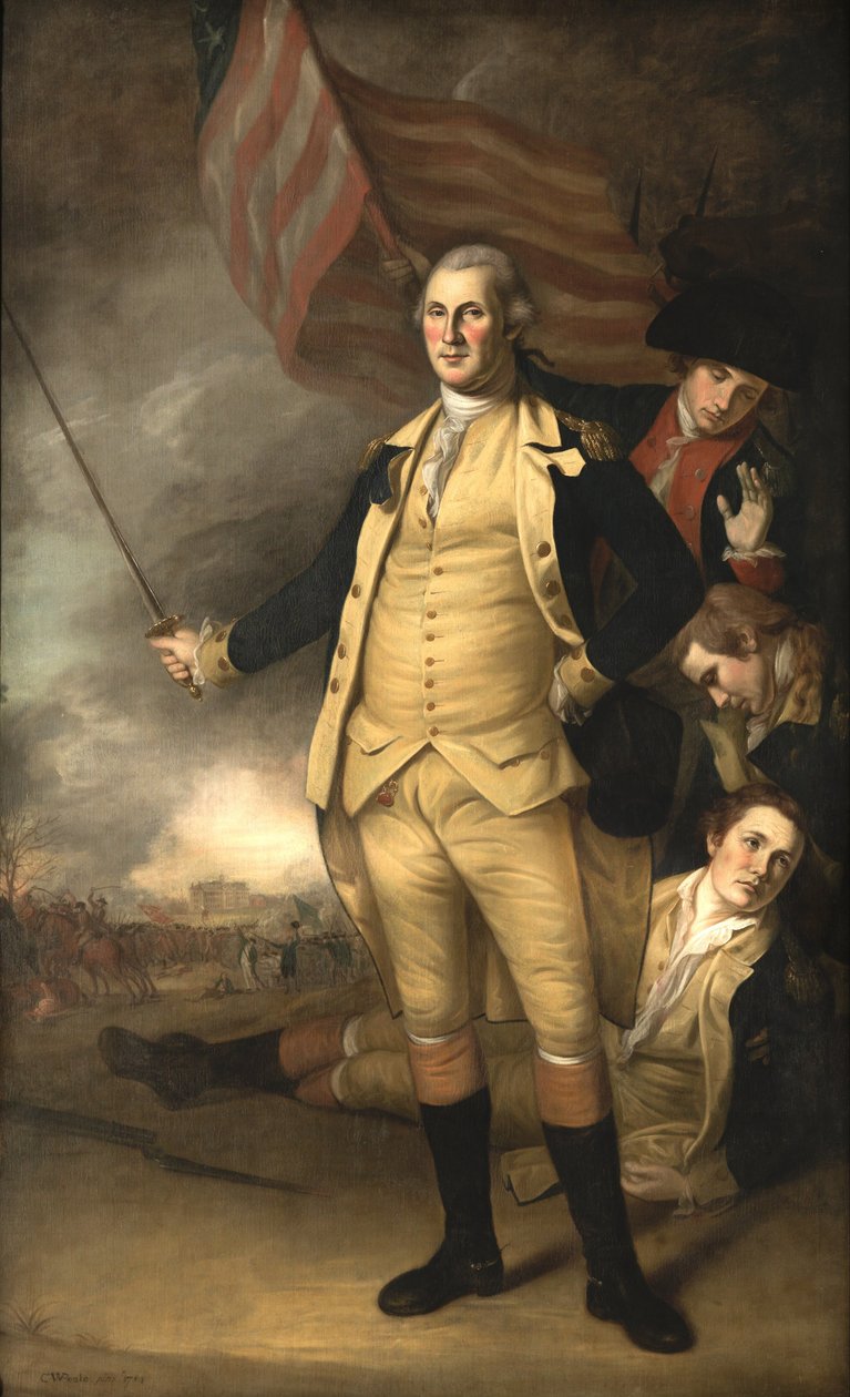 George Washington en la batalla de Princeton de Charles Willson Peale