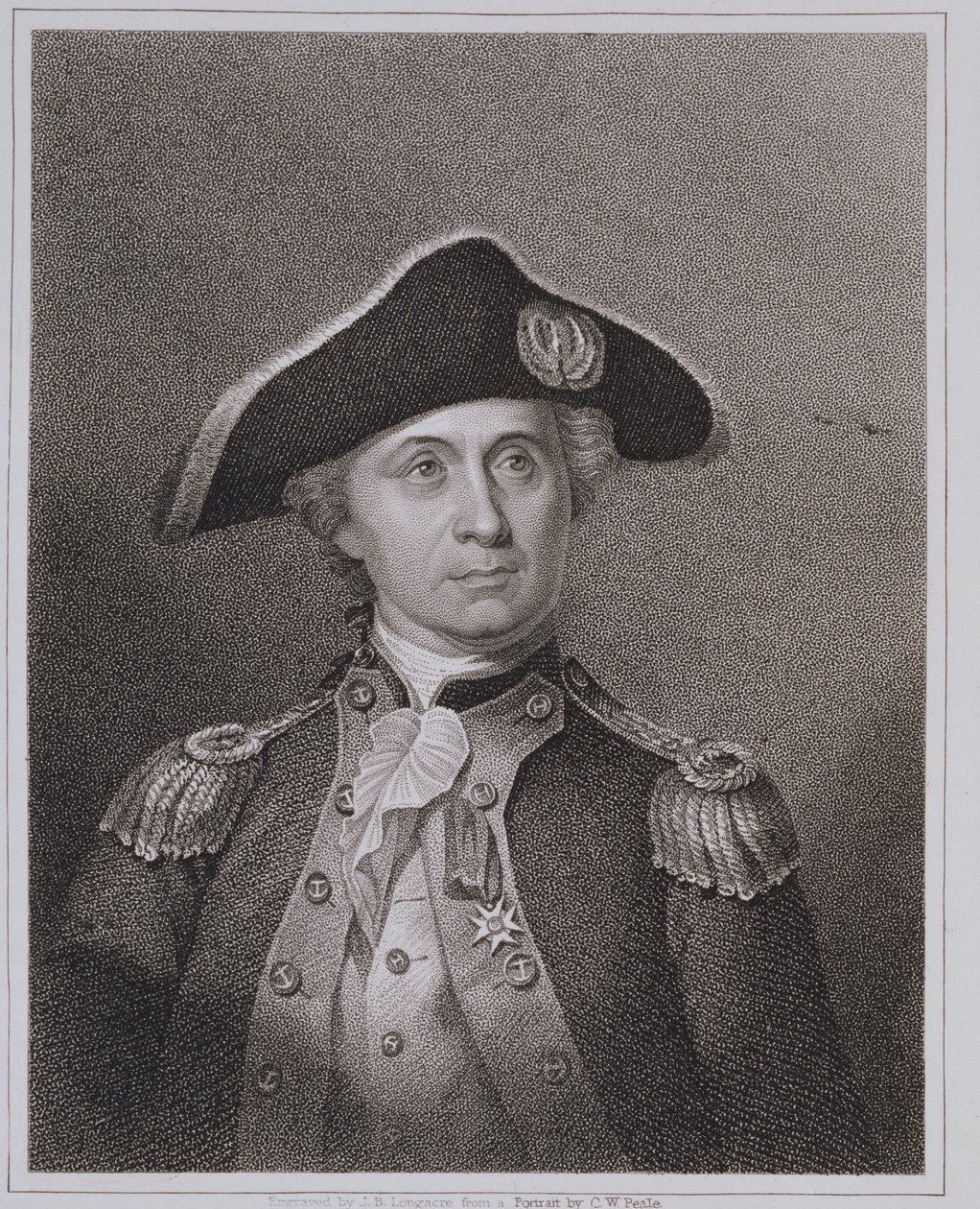 John Paul Jones (1747-92), grabado por James Barton Longacre (1794-1869) de Charles Willson Peale