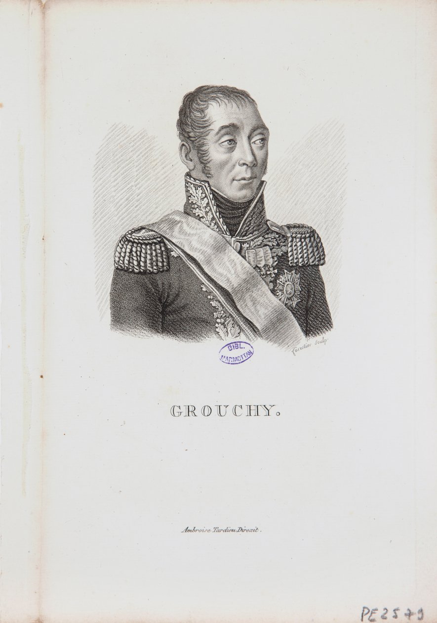 Retrato del Mariscal Emmanuel de Grouchy, 1814 de Charles Aimé Forestier
