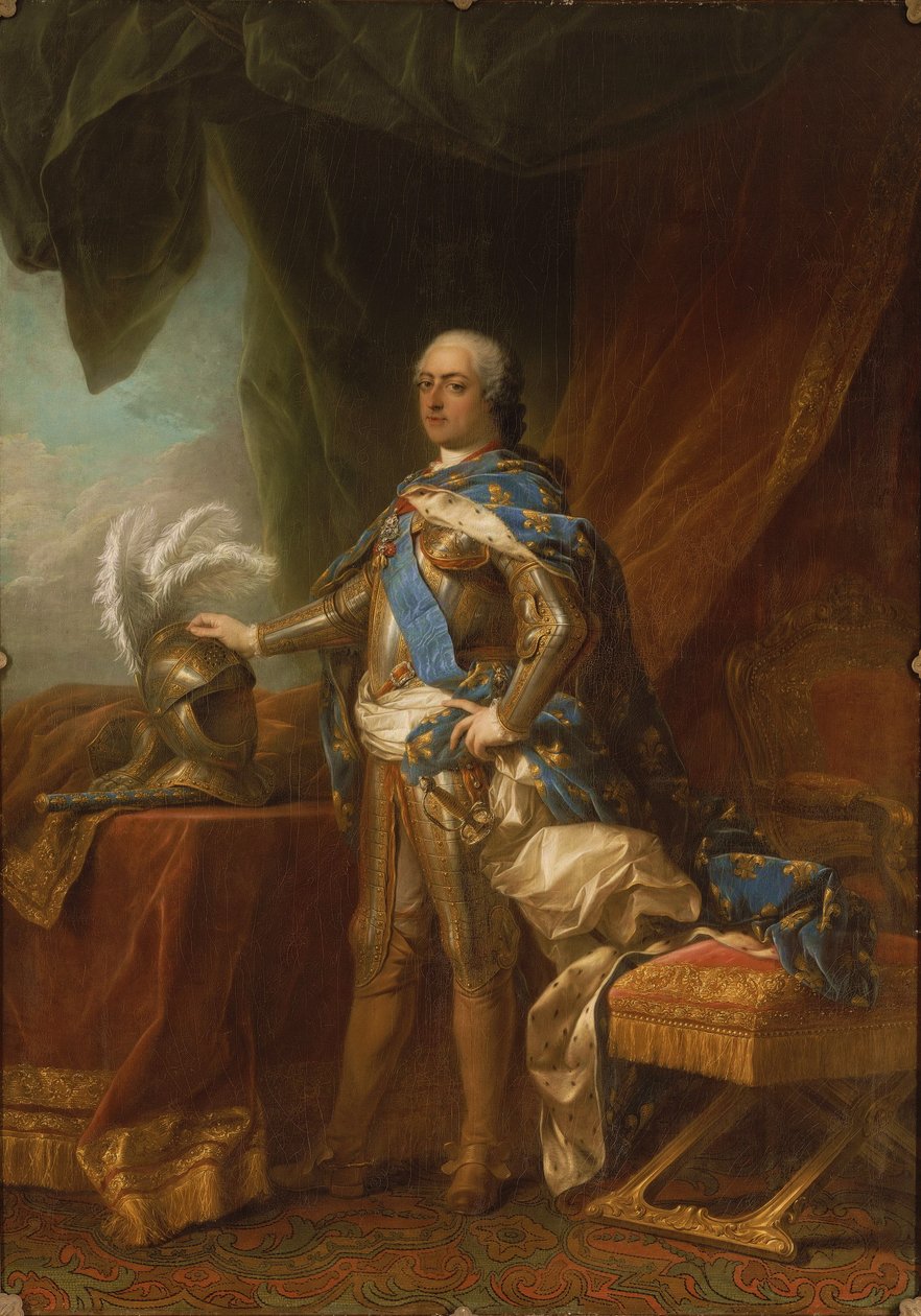Luis XV en armadura de Charles André van Loo