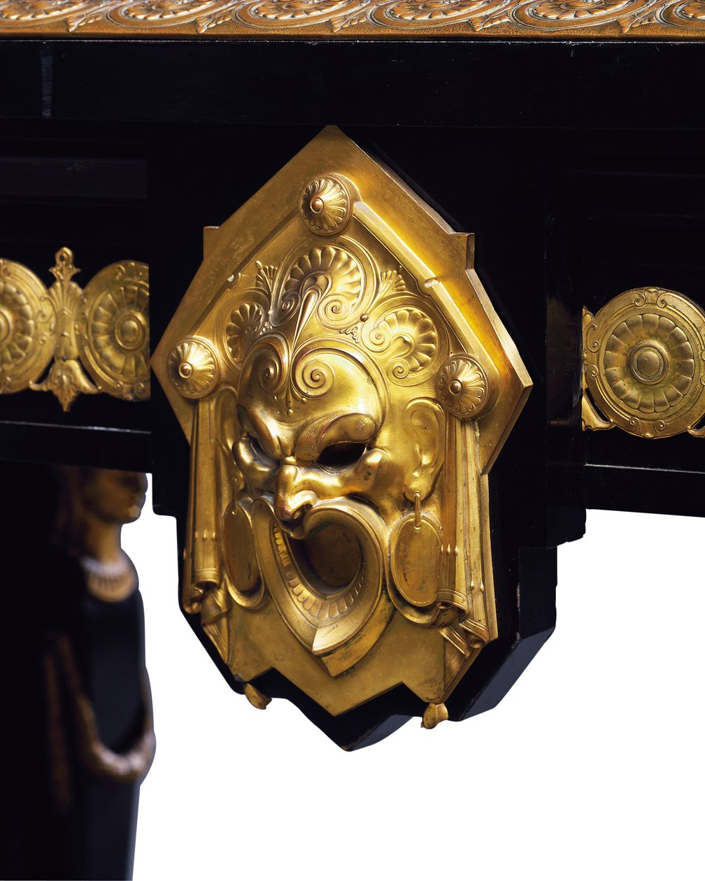 Mesa de Napoleón III, diseñada por Jean Brandely, marquetería por E. Varlot, París, c.1850-75 de Charles Guillaume Diehl