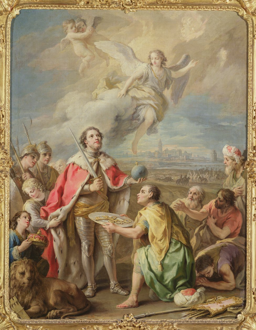 La rendición de Sevilla a San Fernando de Charles-Joseph Flipart