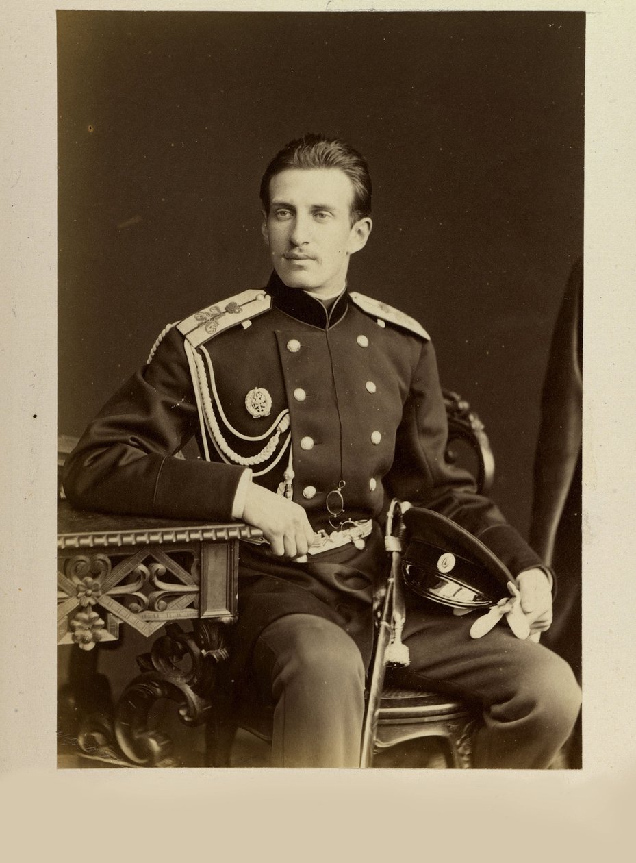 Nicolas Constantinovitch de Russie - Retrato del Gran Duque Nicolás Constantinovich de Rusia (1850-1918), por Bergamasco, Charles (Karl) (1830-1896). Foto del álbum de Charles Bergamasco