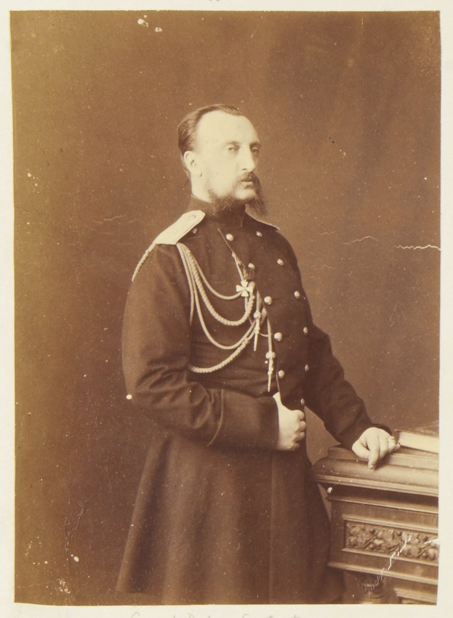 Nicolas Nikolaievitch de Russie - Retrato del Gran Duque Nicolás Nikolaevich (el Viejo) de Rusia (1831-1891), por Bergamasco, Charles (Karl) (1830-1896). Foto de albúmina, c. 1874. Archivo Estatal de Cine y Fotografía de Rusia, Krasnogorsk de Charles Bergamasco