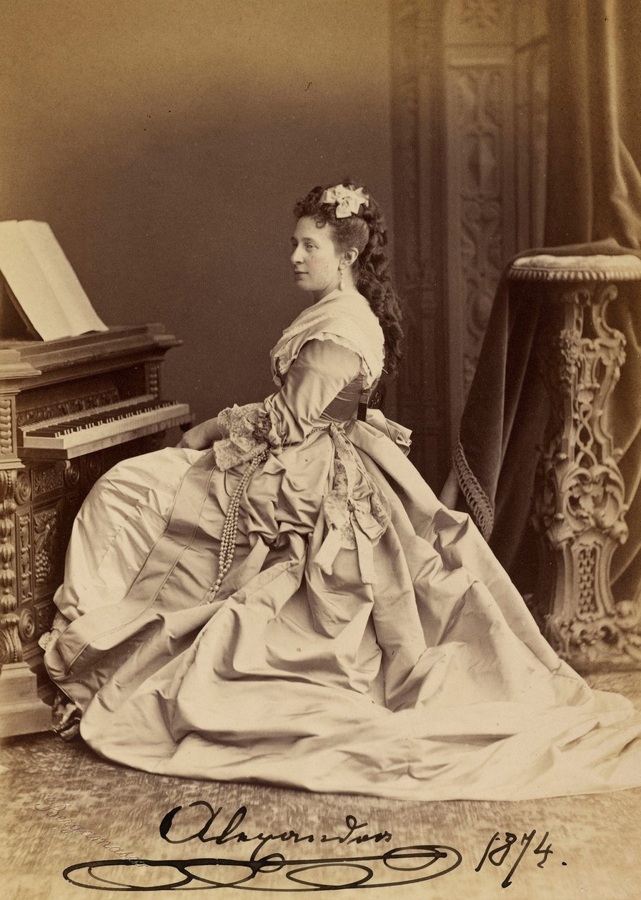 Retrato de la Gran Duquesa Alexandra Iosifovna de Sajonia-Altenburgo (1830-1911) de Charles Bergamasco