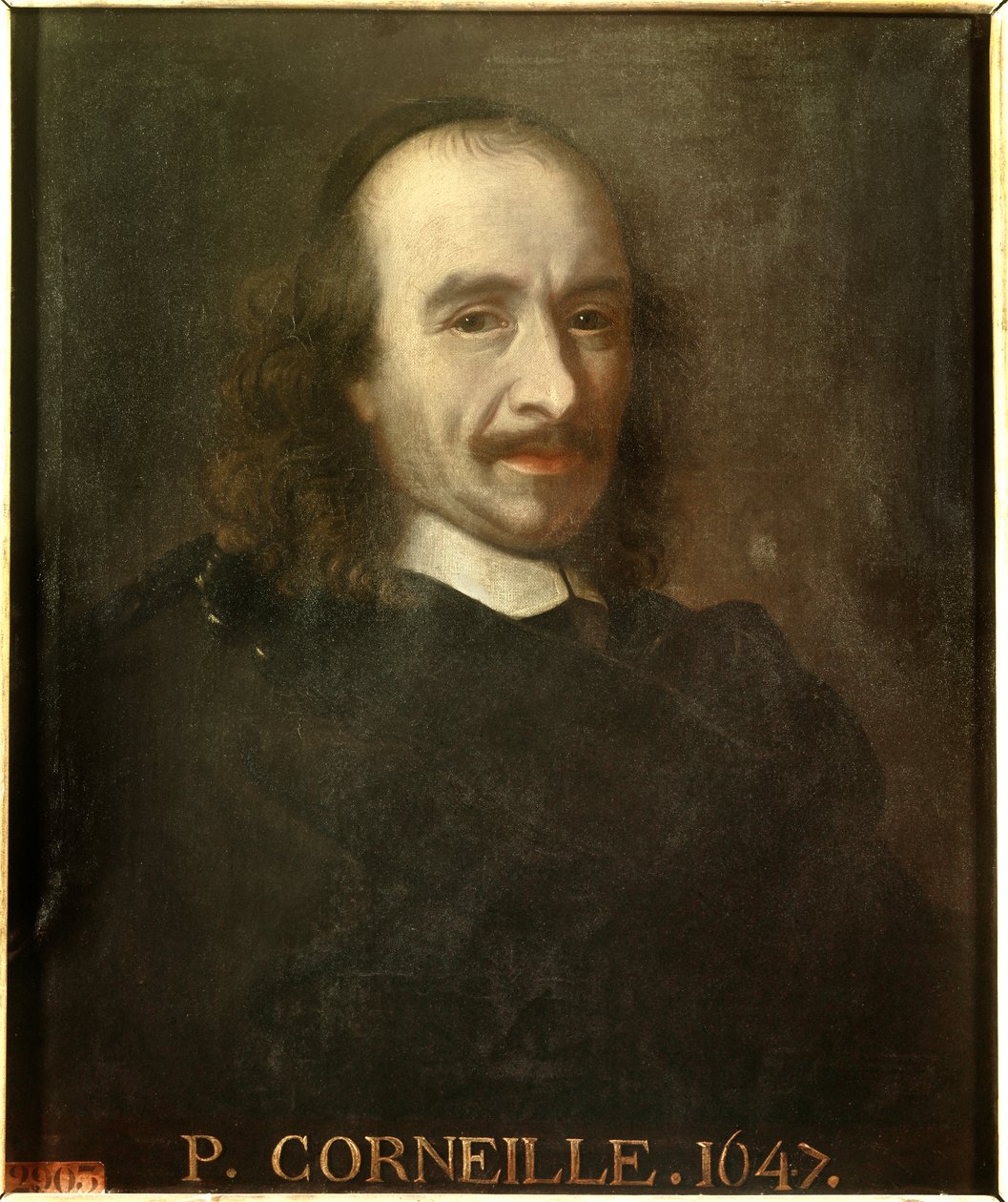 Retrato de Pierre Corneille (1606-1684) poeta dramático francés de Charles (after) Le Brun