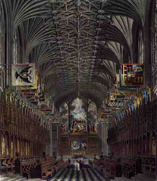 El coro, Capilla de San Jorge, Castillo de Windsor, de 