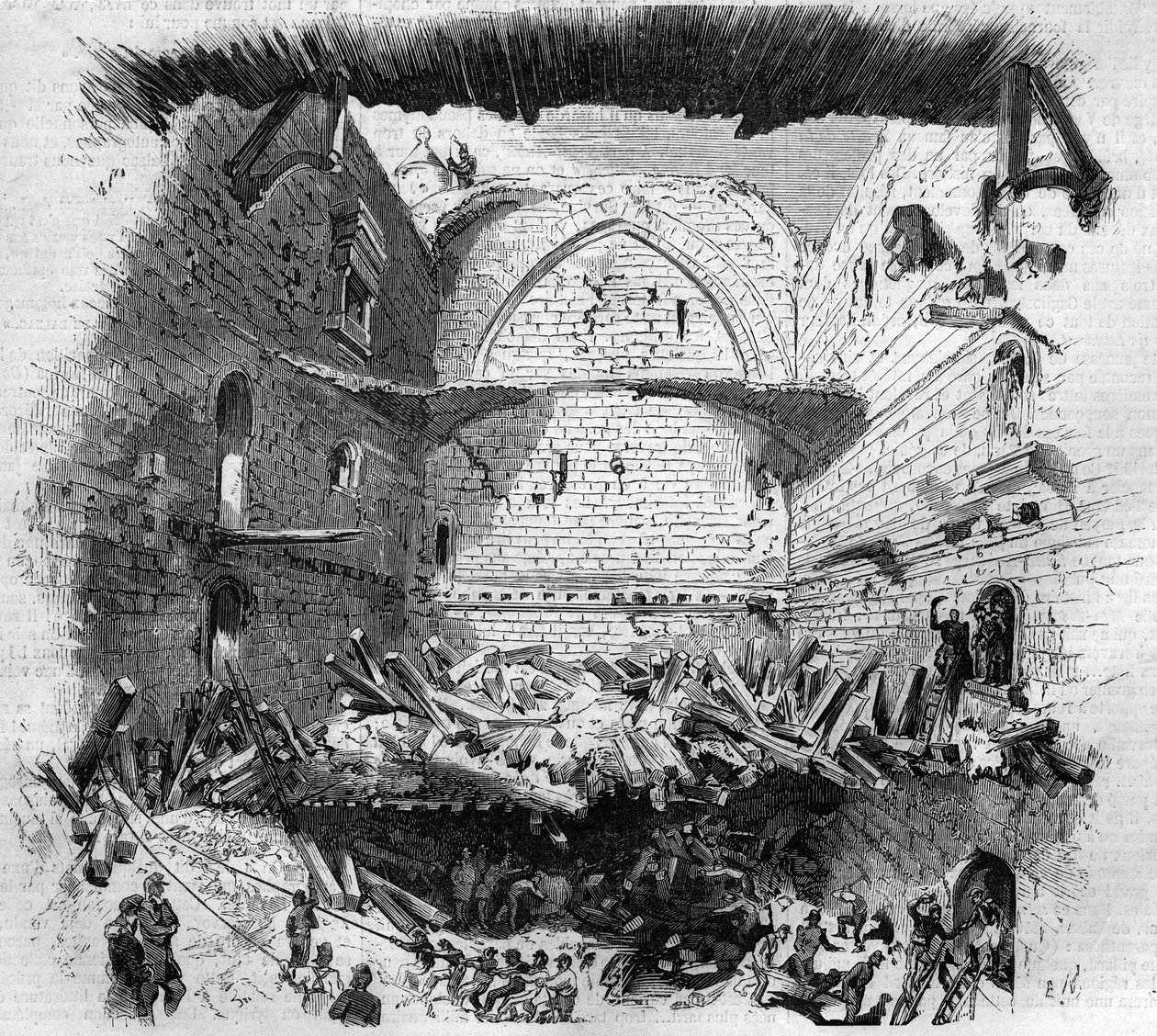 El colapso del Pabellón de Vincennes, 29 de noviembre de Charles (after) Yriarte