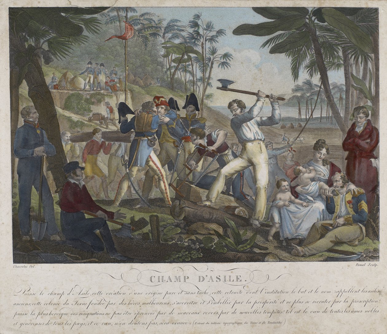 Campo de Asilo, c. 1818 de Charles Abraham (after) Chasselat