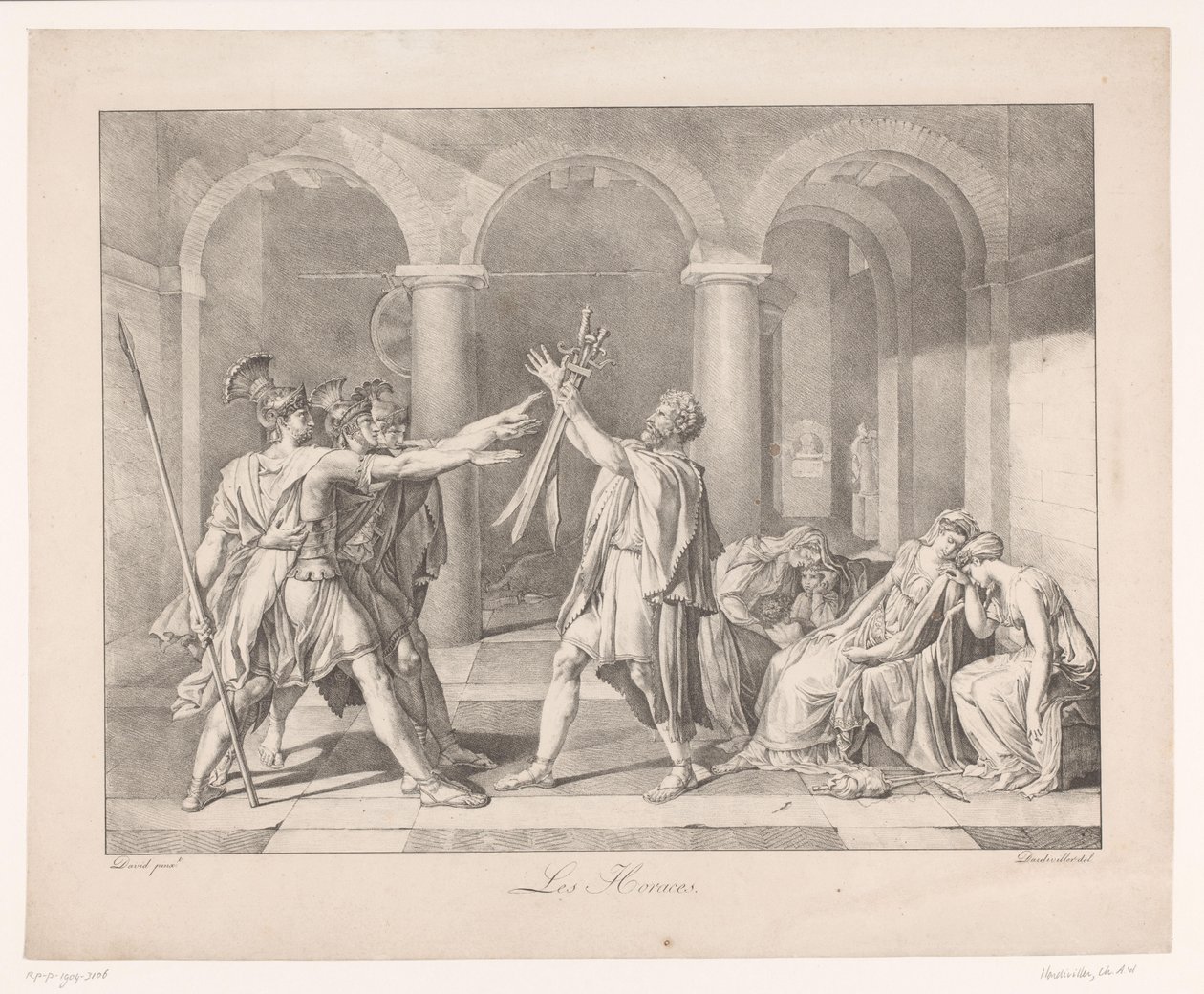 Eed de los Horacios Les Horaces (título sobre objeto) de Charles Achille D