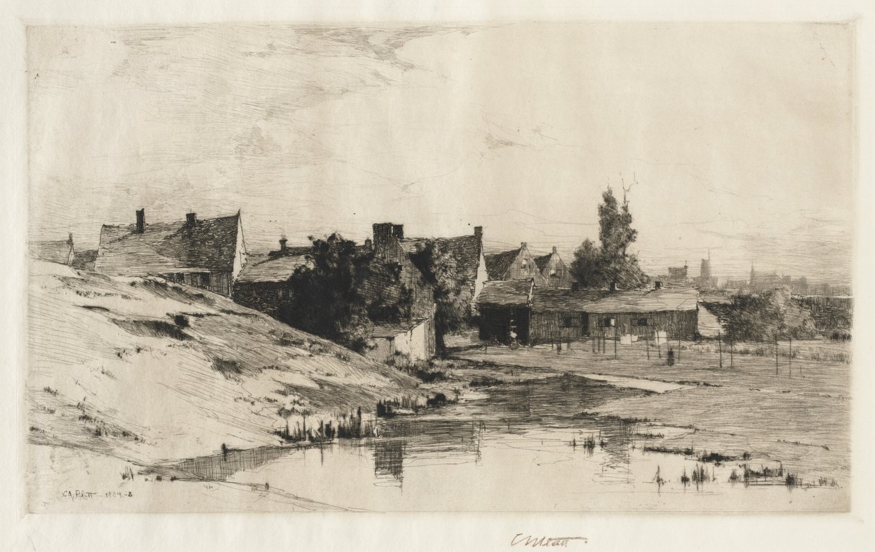 Casas antiguas cerca de Brujas, 1884-1888 de Charles Adams Platt