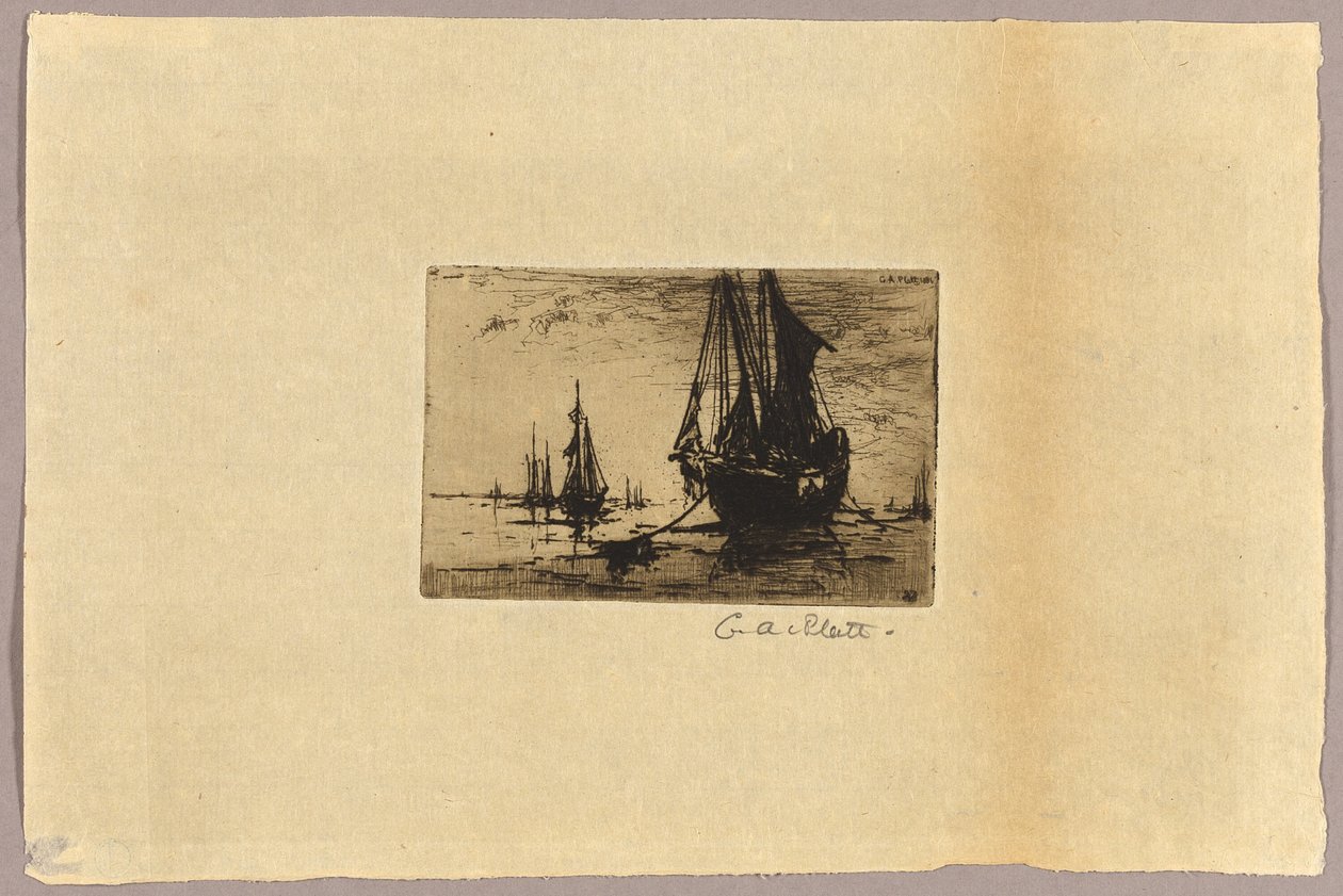Boceto de un barco de Charles Adams Platt