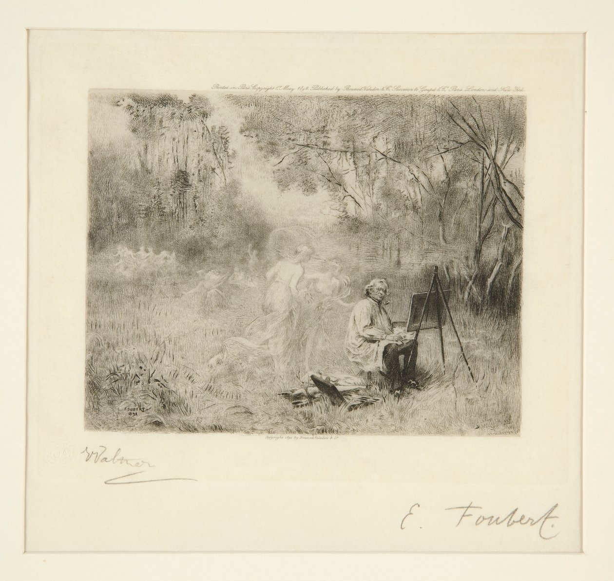 Pintura de Corot: después de Foubert de Charles Albert Waltner