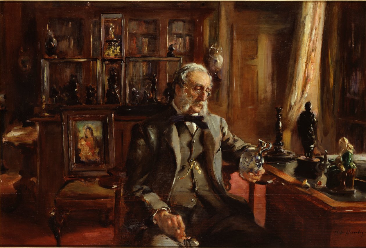 El coleccionista en casa, finales del siglo XIX de Charles Alexander