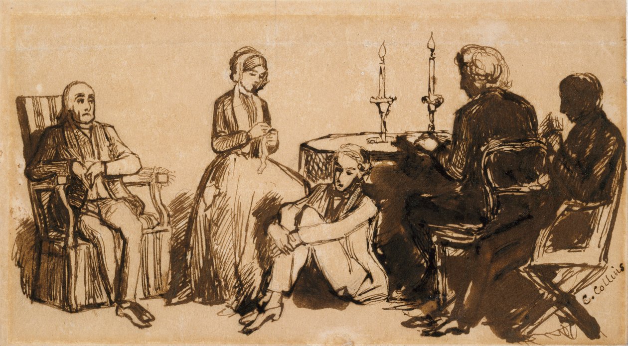 Una tarde en la casa de los Combes, 1850-1851 de Charles Allston Collins