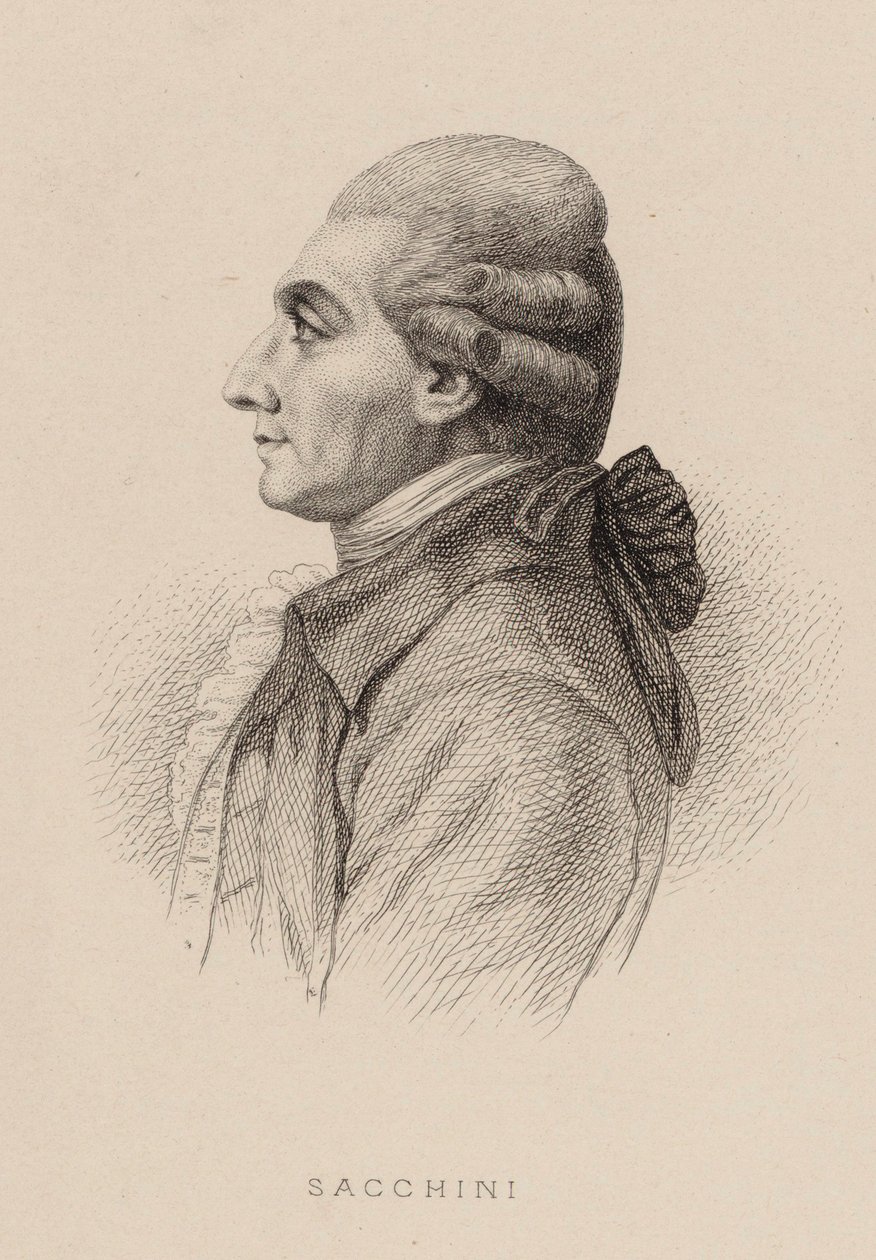Retrato del compositor Antonio Sacchini 1730-1786, 1870 de Charles Alphonse Deblois