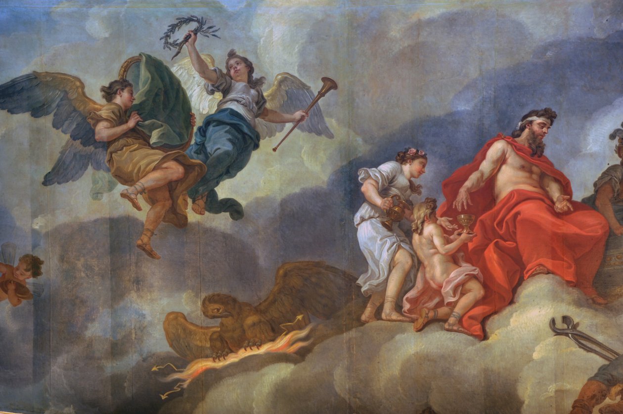 La inducción de Ganímedes en el Olimpo de Charles Amedee Philippe van Loo