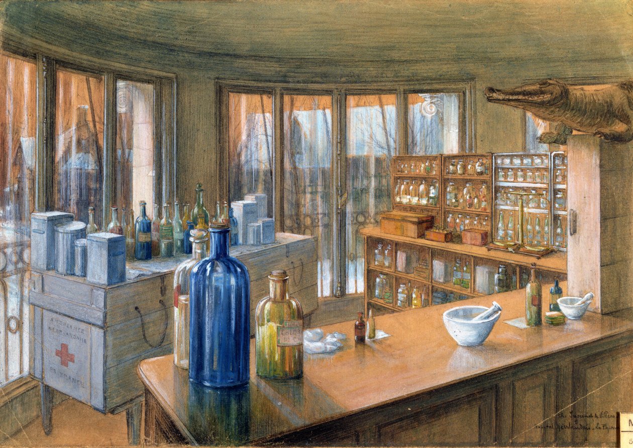 La farmacia del Hospital Militar Holandés en París, 1917 de Charles Andre Igounet de Villers