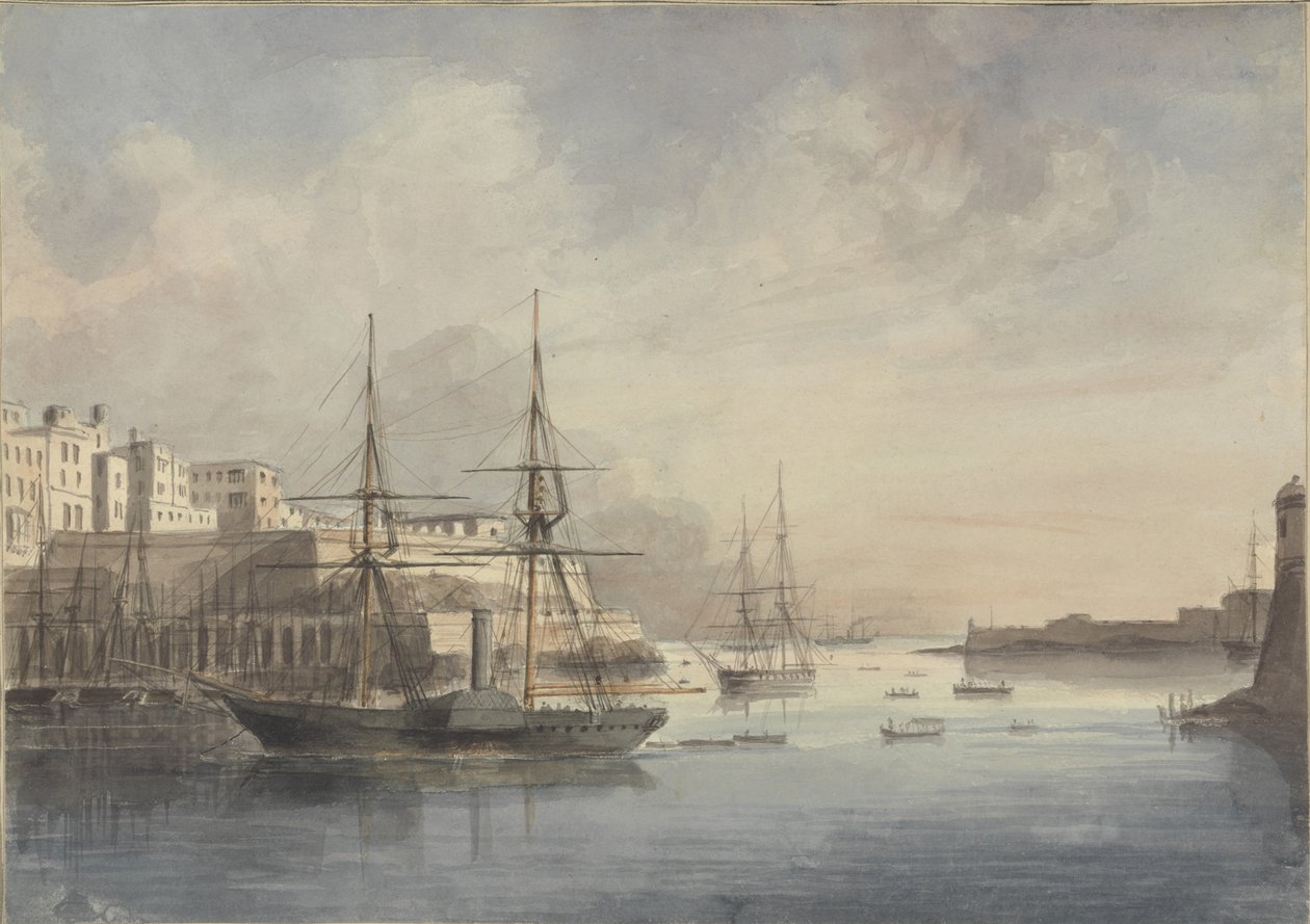 Vista en Malta, ca. 1849 de Charles Andrew Dyce