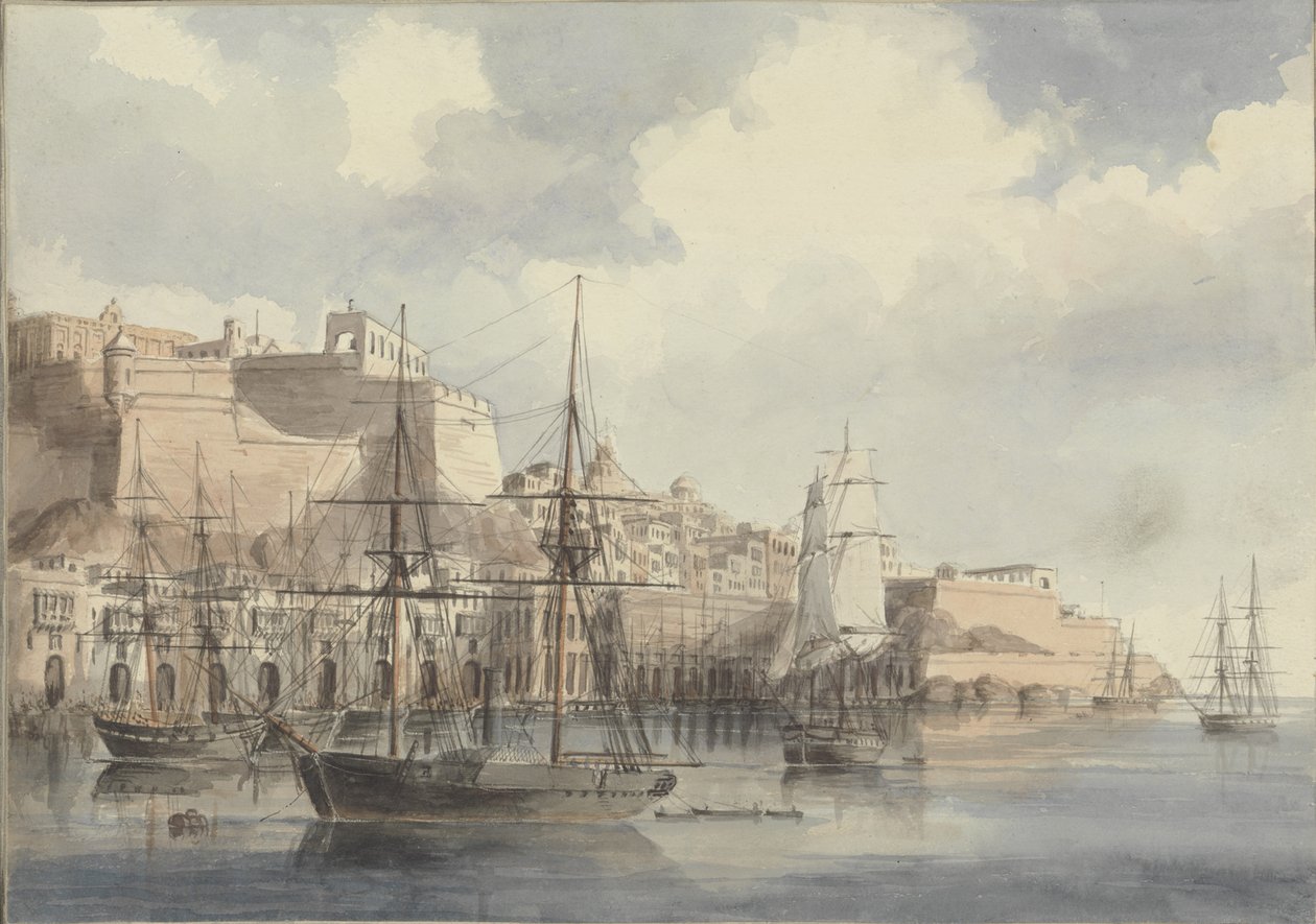 Vista en Malta de Charles Andrew Dyce