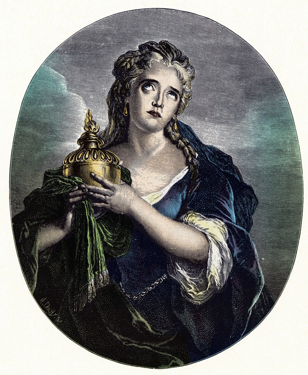 Adrienne Lecouvreur (1692-1730), actriz francesa en el papel de "Cornelia" en "Mort de Pompee" de Pierre Corneille de Charles Antoine (after) Coypel