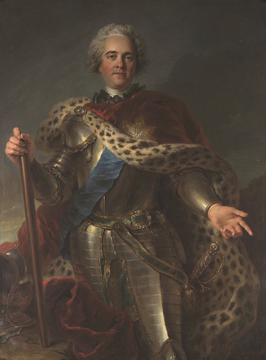 Herman Moritz Conde de Sajonia (1696-1750), llamado Mariscal de Francia de Charles Antoine Coypel