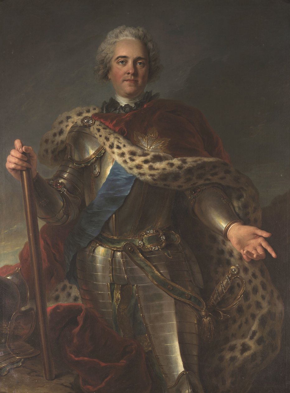Retrato de Maurice de Saxe, Mariscal de Francia de Charles Antoine Coypel