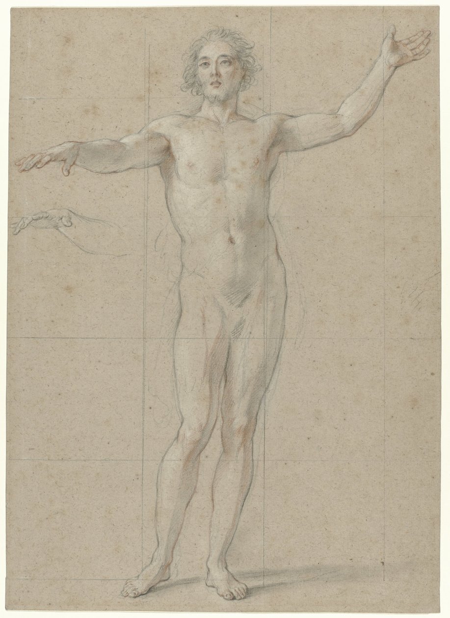 Desnudo masculino de pie de Charles Antoine Coypel
