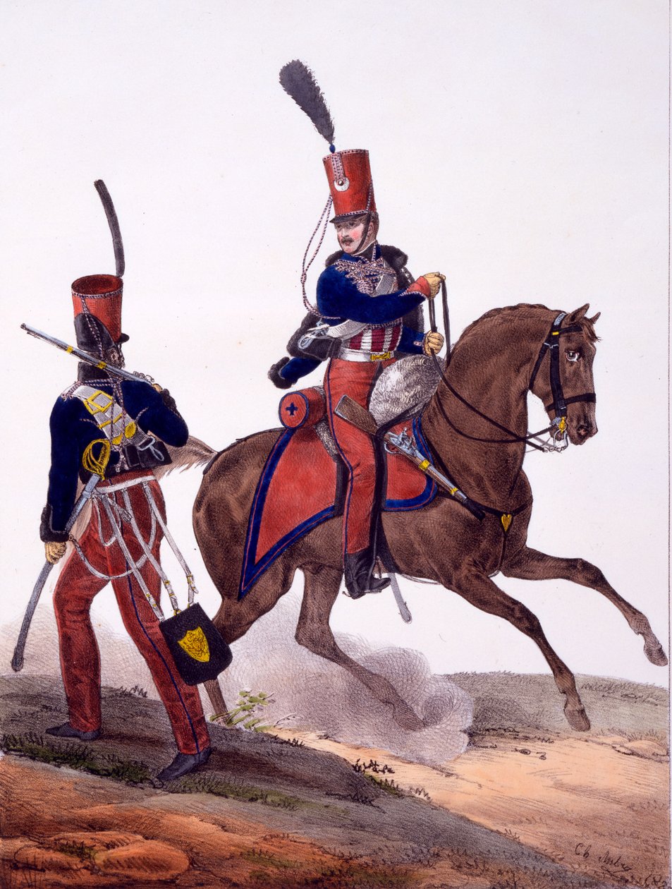 Uniformes del 5º Regimiento de Húsares, de 