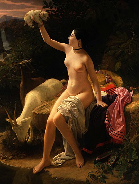Una Idílica Pastoral de Charles Auguste Steuben