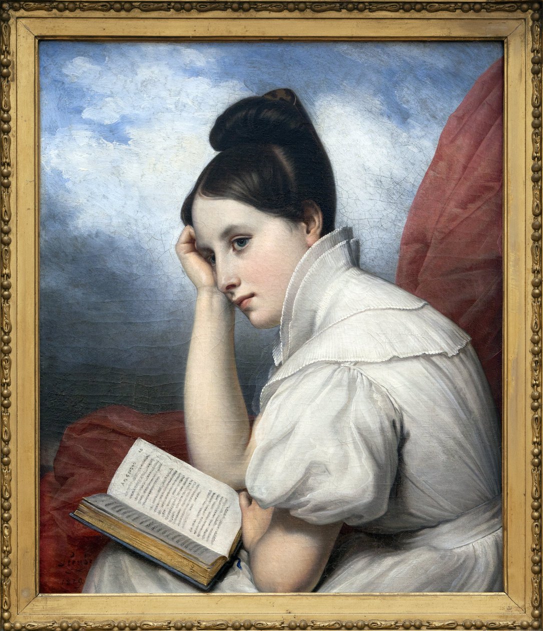 La Reader, Pintura al óleo sobre lienzo de Charles von Steuben (1788-1856), Fotografía, KIM Youngtae, Nantes, Musee des Beaux Arts de Nantes. de Charles Auguste Steuben