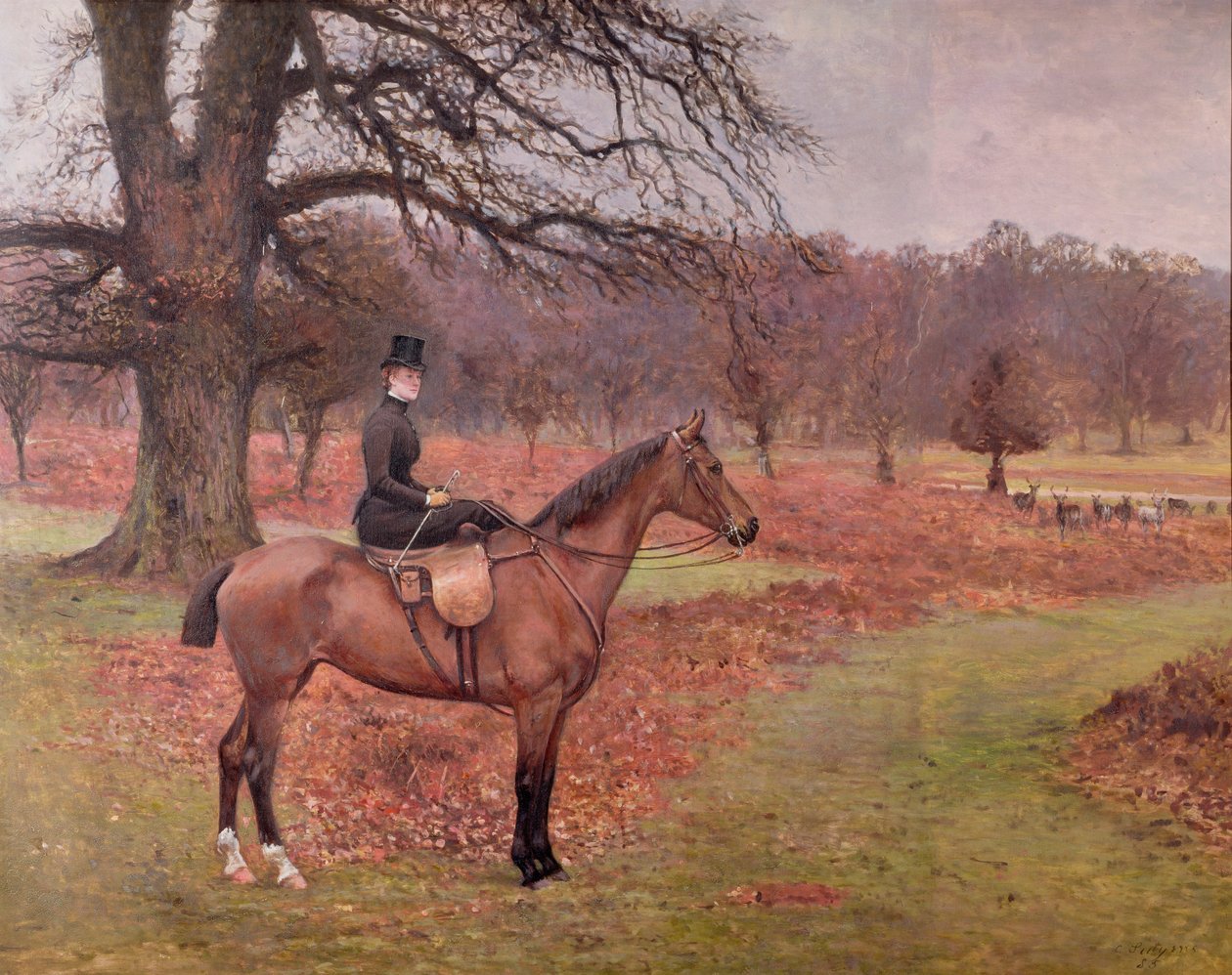 Lady Mabel Bridgeman en Claribel, 1885 de Charles Augustus Henry Lutyens