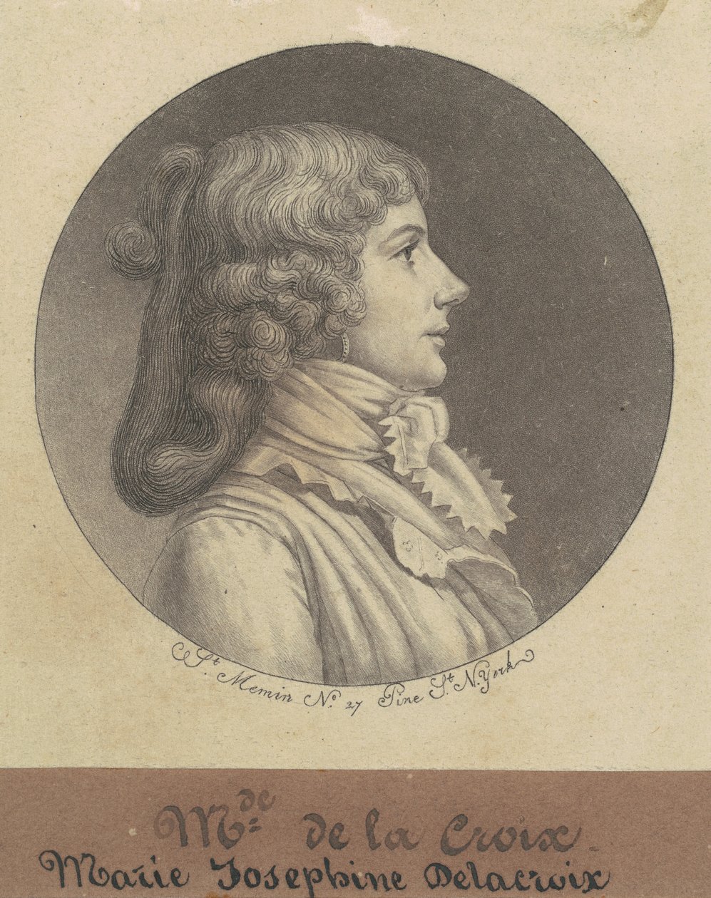 Marie Josephine Delacroix de Charles B. J. Févret de Saint Mémin