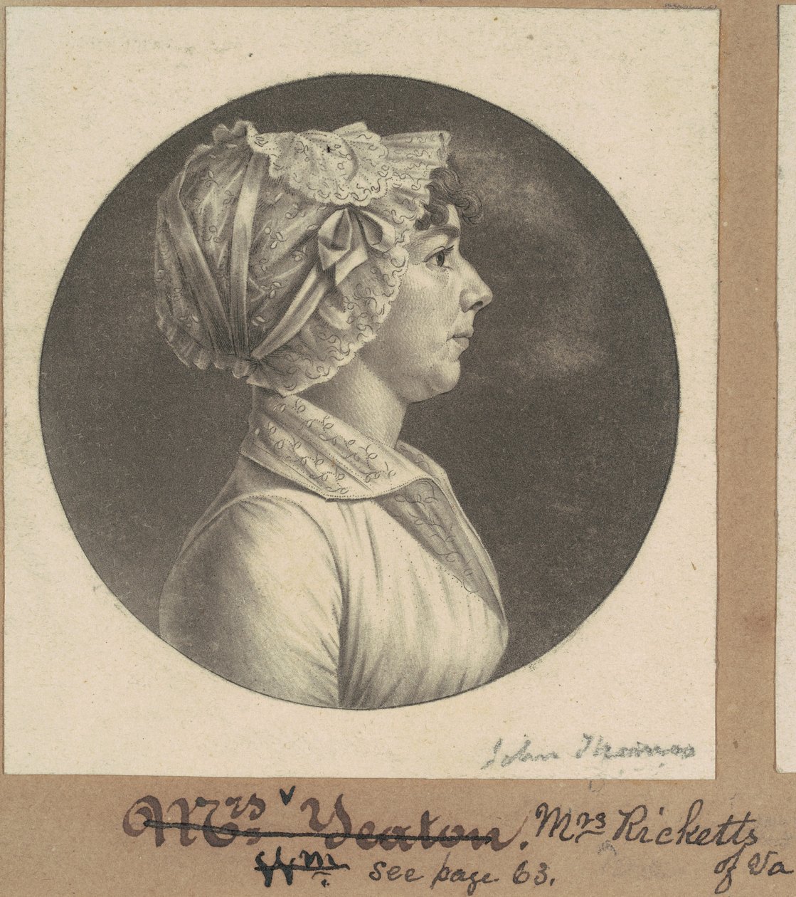 Mary Barr Ricketts de Charles B. J. Févret de Saint Mémin
