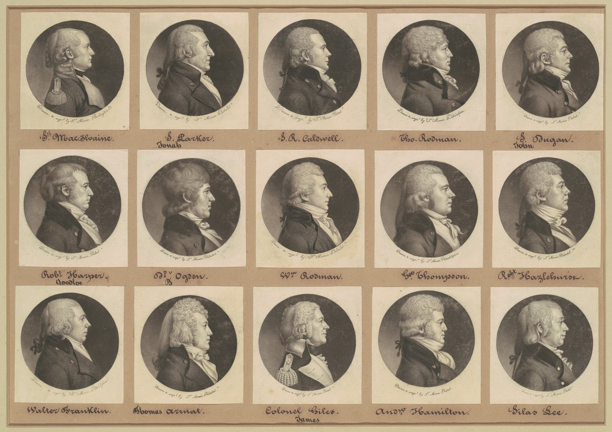 Colección de retratos de Saint-Mémin, Grupo 12 de Charles B. J. Févret de Saint Mémin
