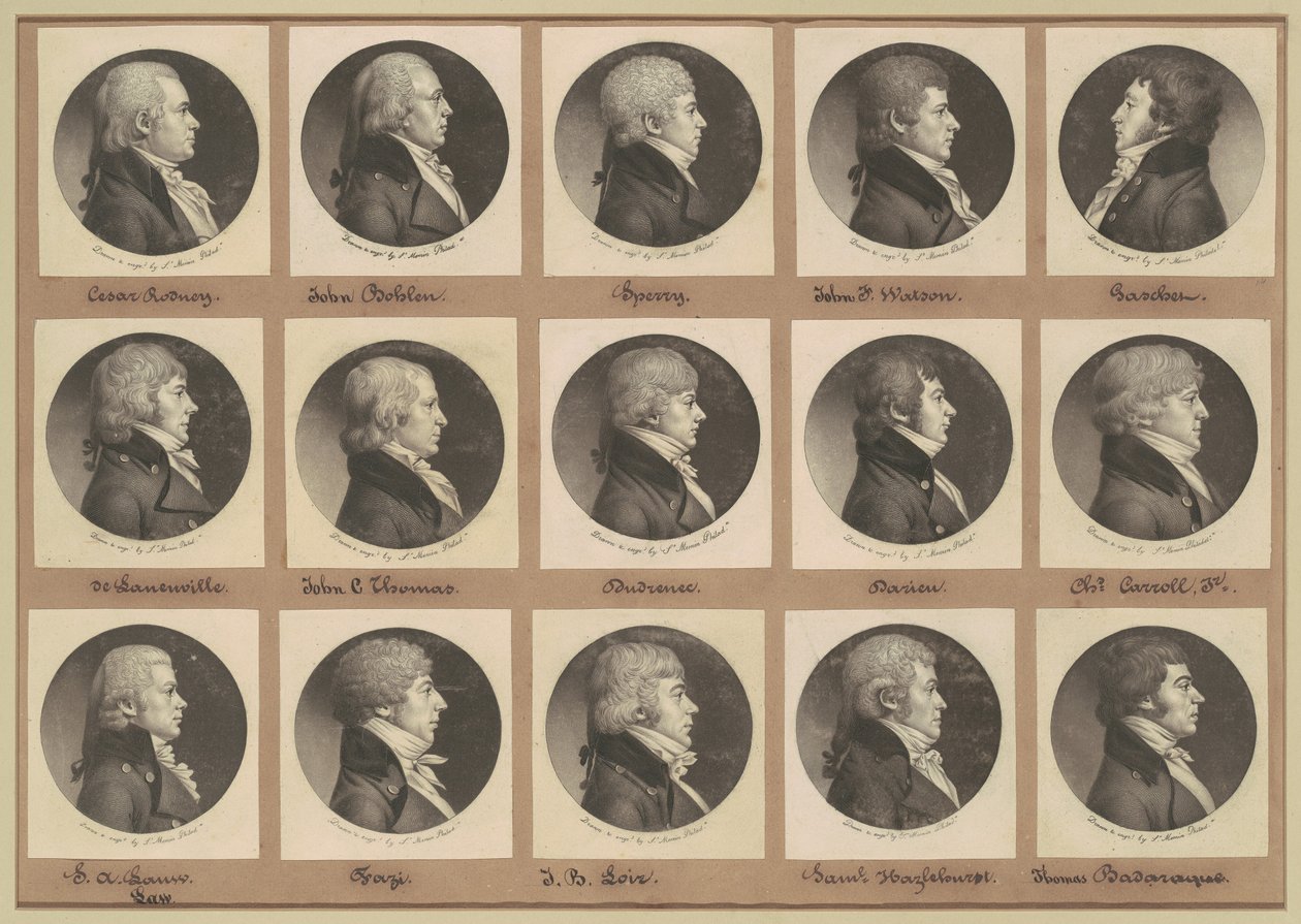 Colección de retratos de Saint-Mémin, Grupo 14 de Charles B. J. Févret de Saint Mémin