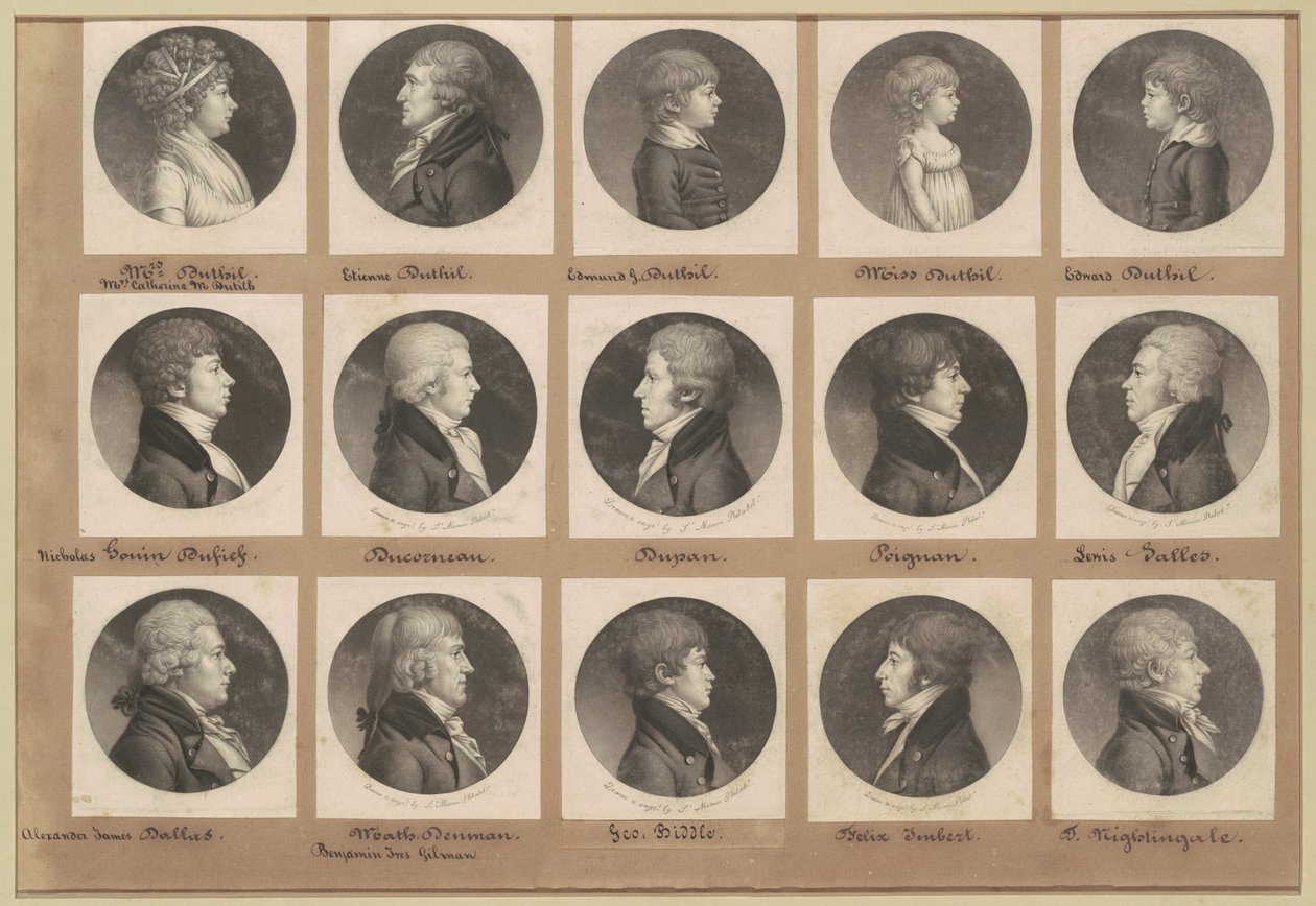 Colección de retratos de Saint-Mémin, Grupo 19 de Charles B. J. Févret de Saint Mémin