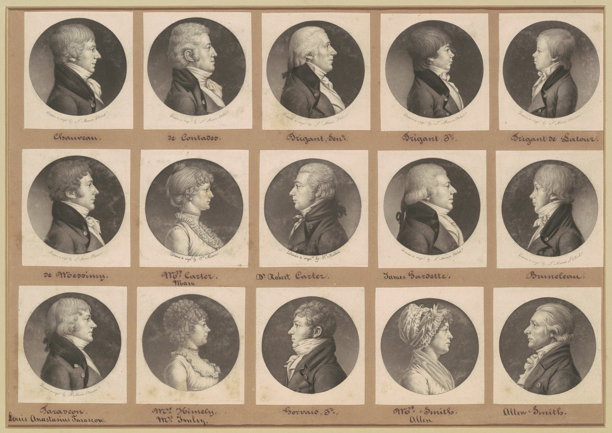 Colección de retratos de Saint-Mémin, Grupo 20 de Charles B. J. Févret de Saint Mémin