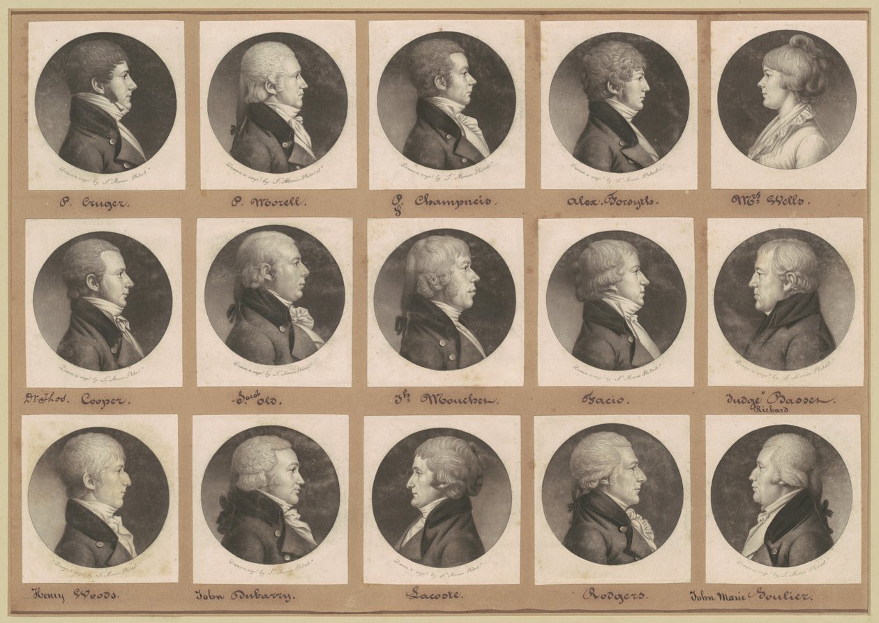 Colección de retratos de Saint-Mémin, Grupo 21 de Charles B. J. Févret de Saint Mémin