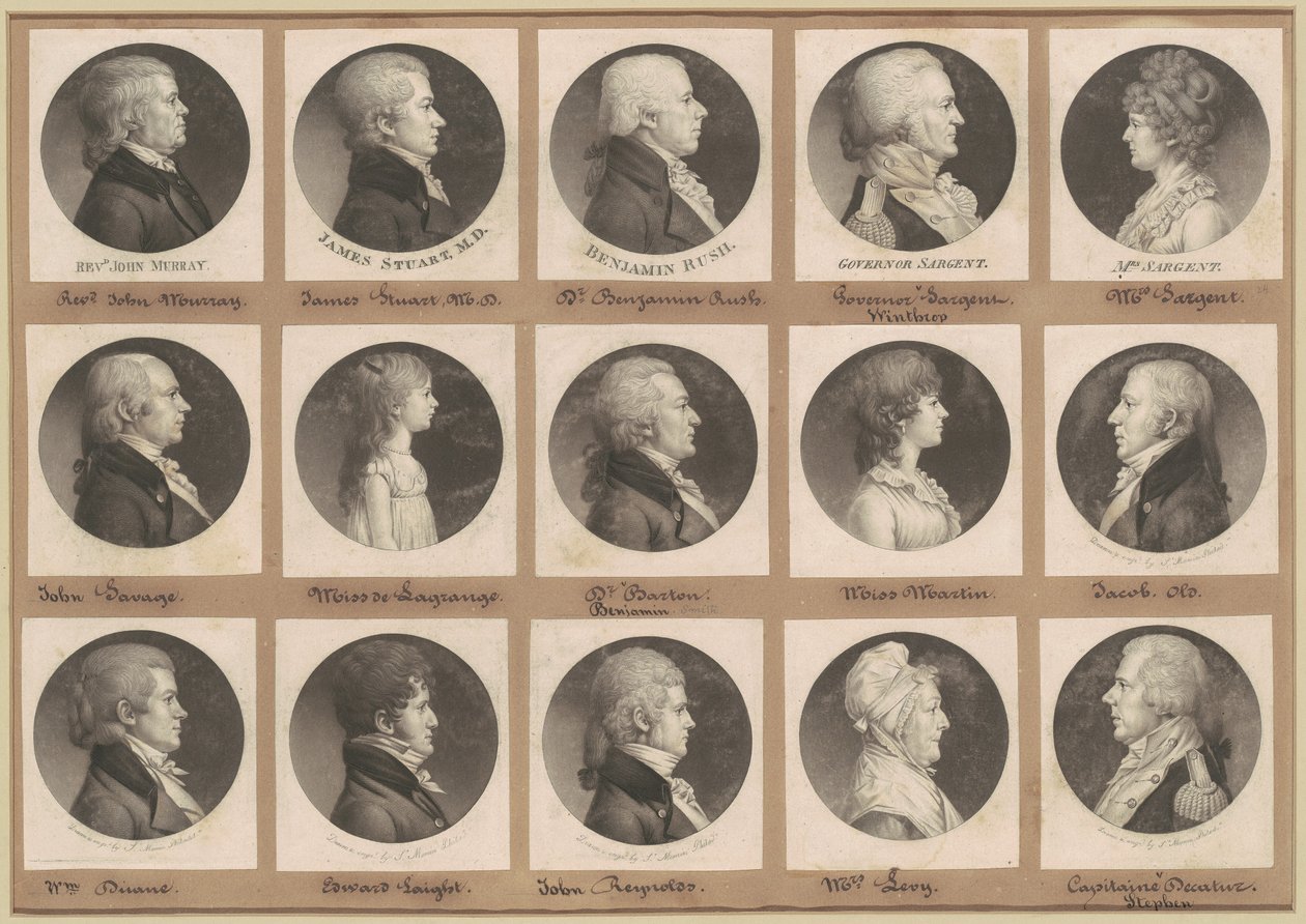 Colección de Retratos de Saint-Mémin, Grupo 24 de Charles B. J. Févret de Saint Mémin