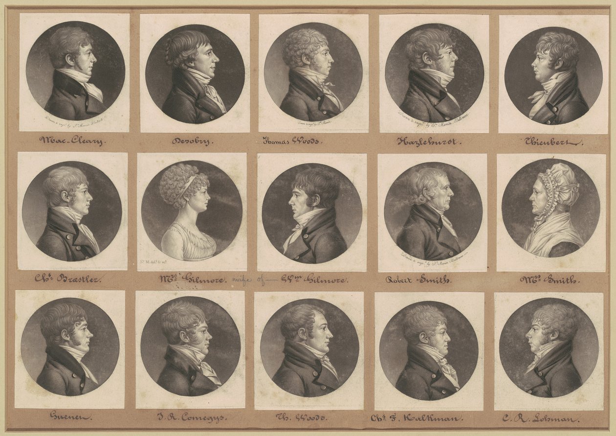 Colección de Retratos de Saint-Mémin, Grupo 25 de Charles B. J. Févret de Saint Mémin