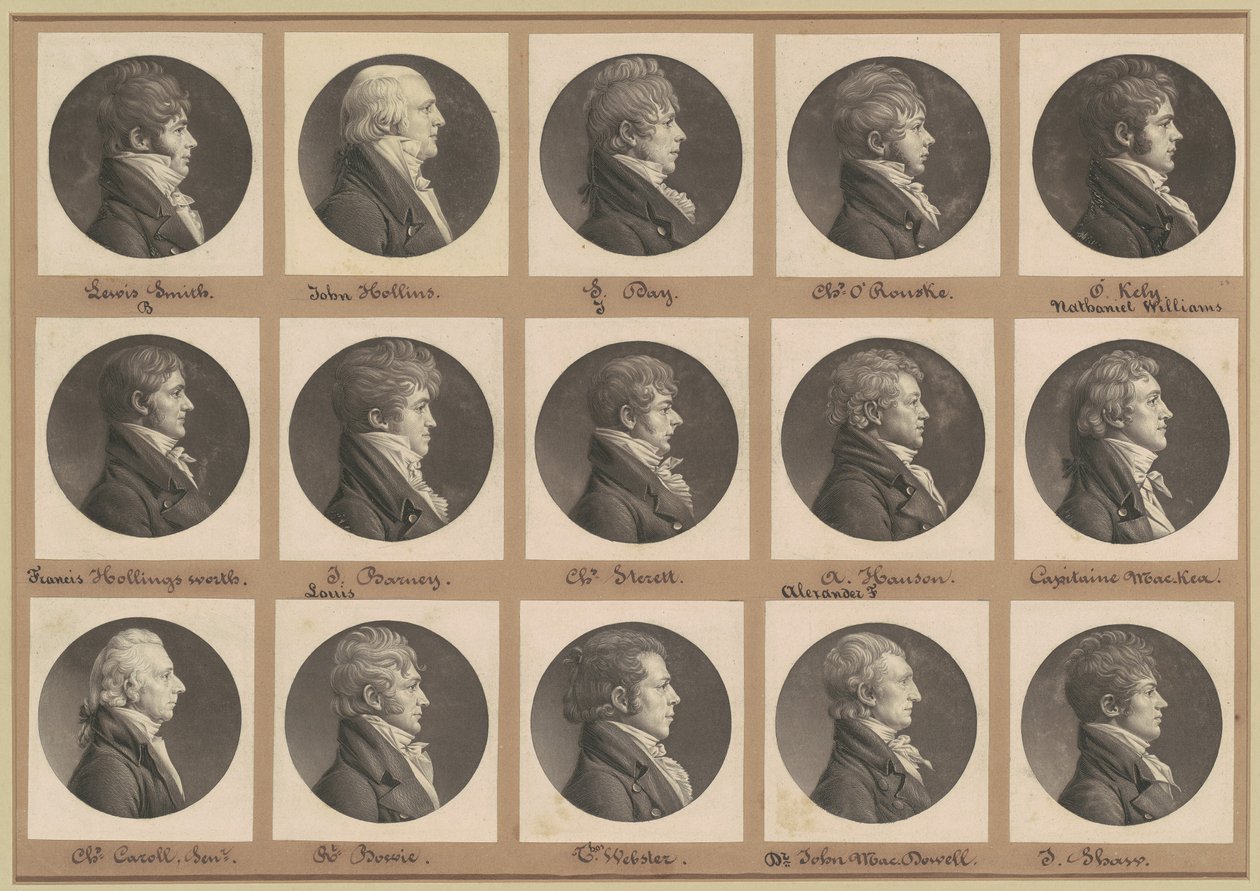 Colección de retratos de Saint-Mémin, Grupo 28 de Charles B. J. Févret de Saint Mémin