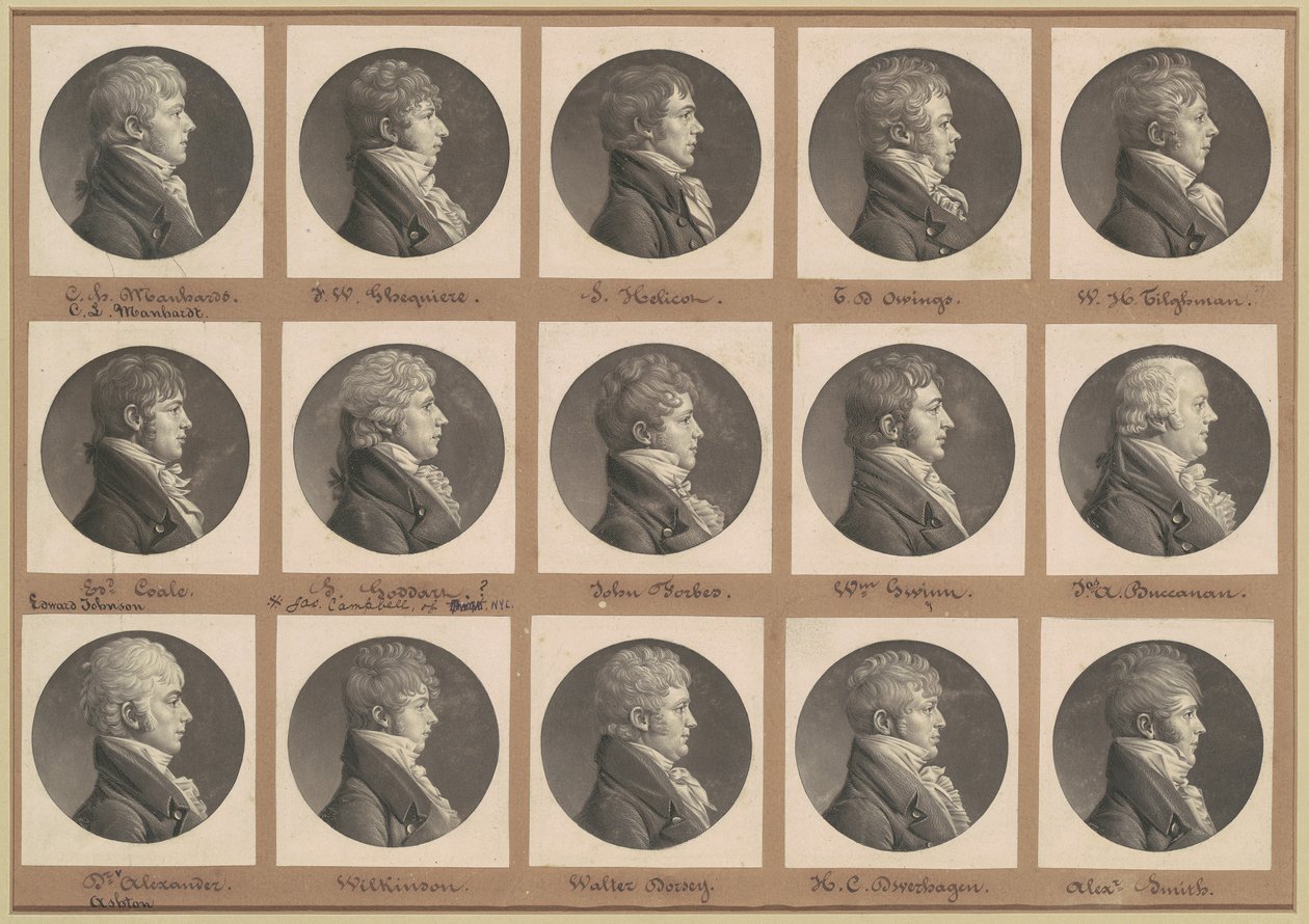 Colección de Retratos de Saint-Mémin, Grupo 29 de Charles B. J. Févret de Saint Mémin