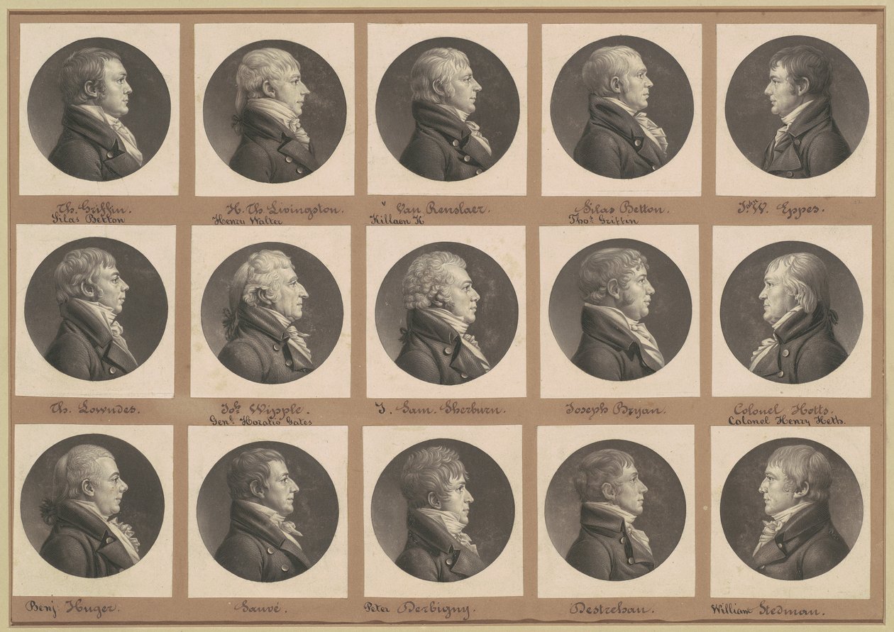 Colección de Retratos de Saint-Mémin, Grupo 32 de Charles B. J. Févret de Saint Mémin